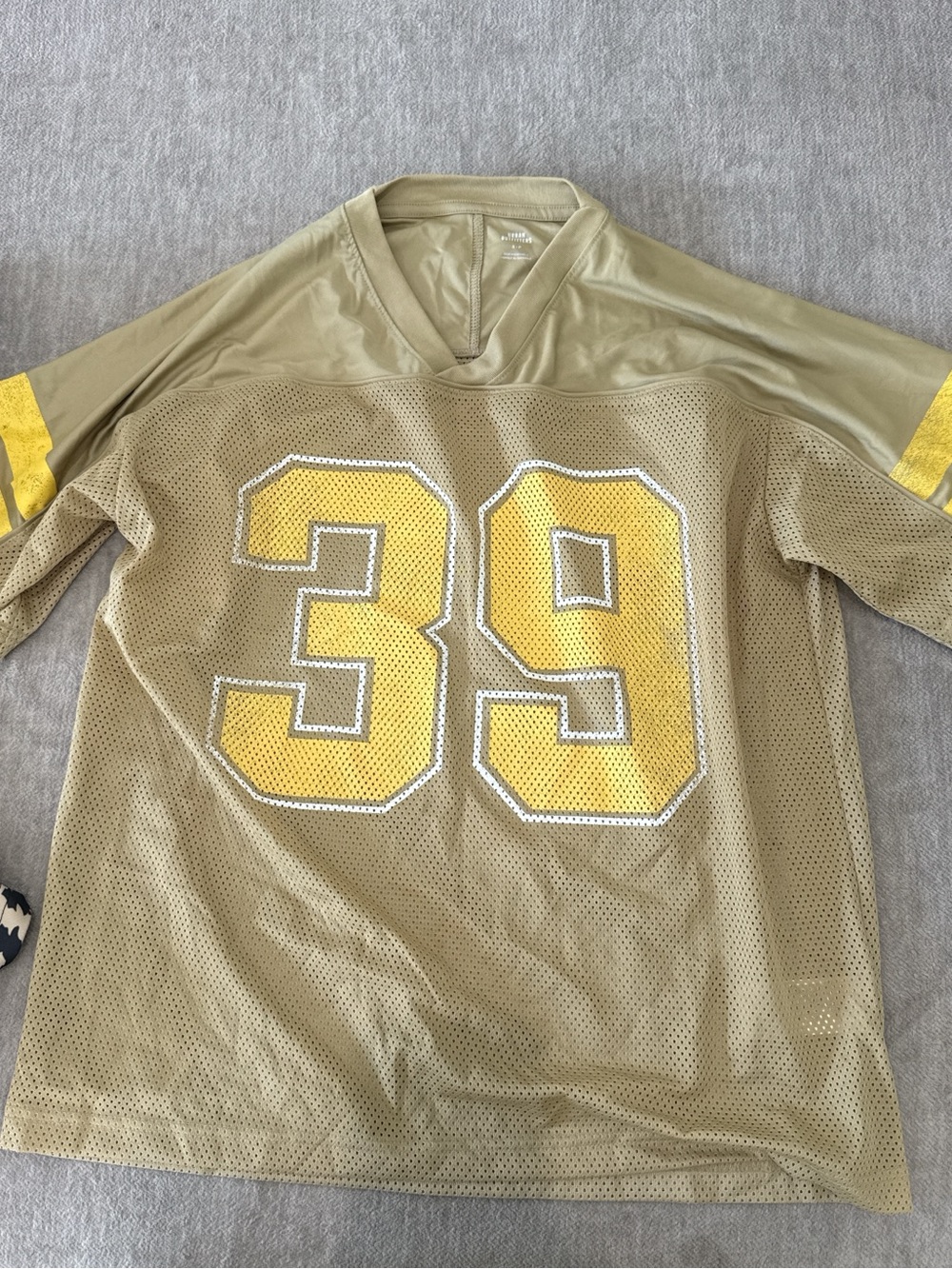 Urban Outfitters Women's Mesh Jersey in Olive Green and Yellow